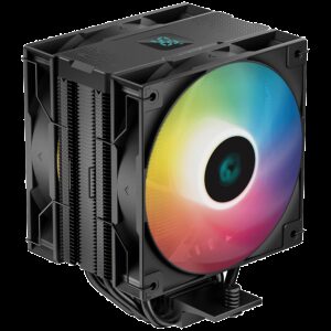 DeepCool AG400 DIGITAL PLUS CPU Air Cooler 1x120mm FK120 PWM FDB Fan Addressable RGB LED TDP 240W 4 Heatpipes Hydro Bearing LGA1700/1200/1151/1150/1155 AMD AM5/AM4 3Y R-AG400-BKADMP-G-1