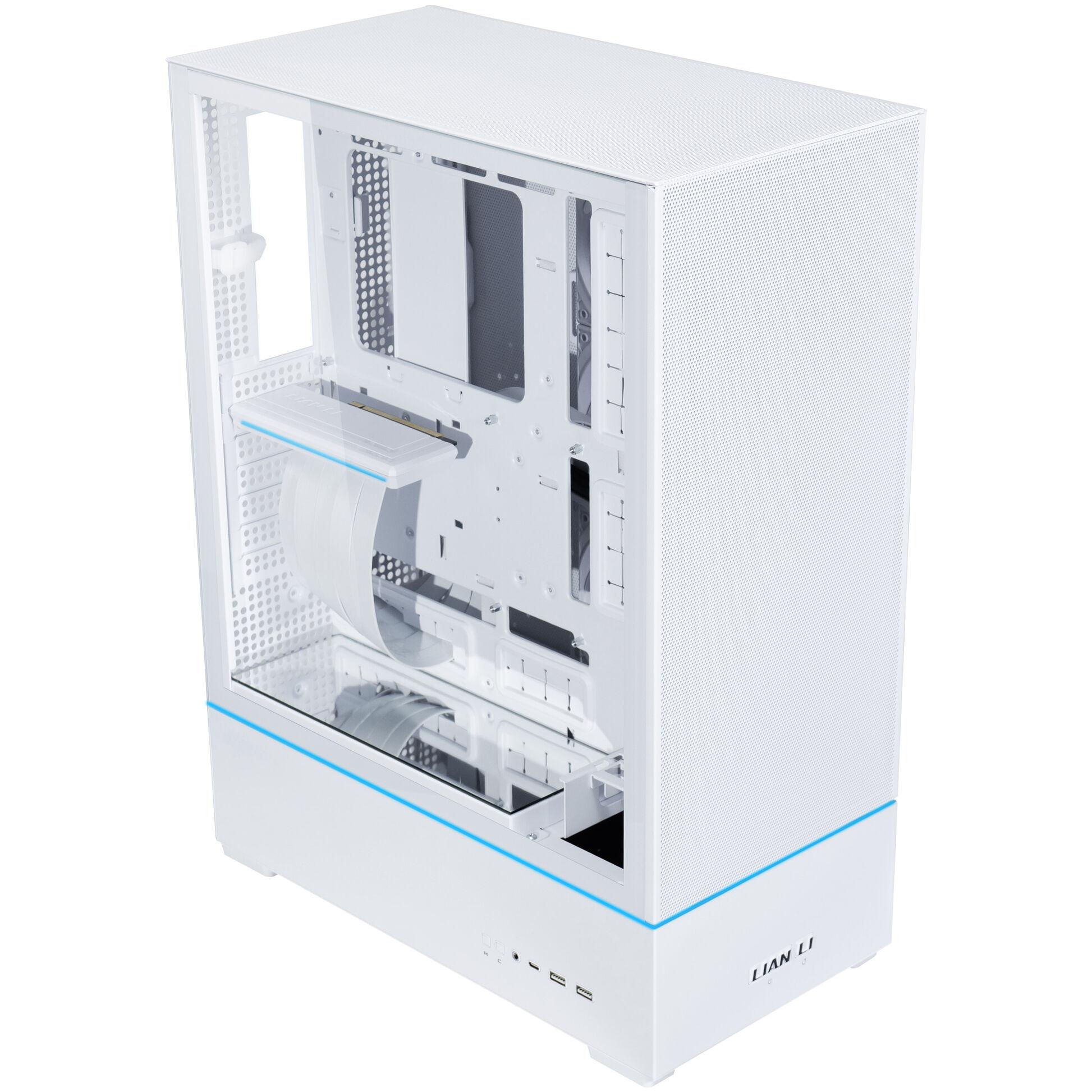 Кутия Lian-Li SUP01W Mid-Tower, Tempered Glass, Бяло - Image 2