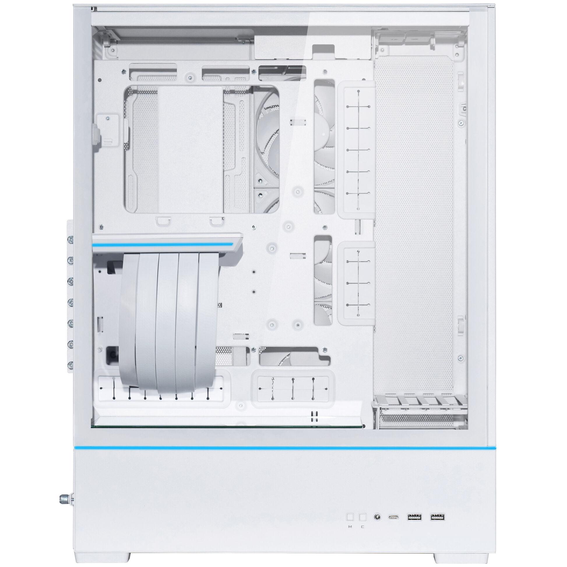 Кутия Lian-Li SUP01W Mid-Tower, Tempered Glass, Бяло - Image 3