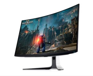Монитор, Dell Alienware AW3225QF, 31.6" QD-OLED Anti-reflection, IPS, 0.03ms, 1000 cd/m2, 4K UHD (3840 x 2160), 240Hz, HDR, NVIDIA G-SYNC+VESA, HDMI, DP, USB 3.2, Height Adjustable, Swivel, Tilt, Black