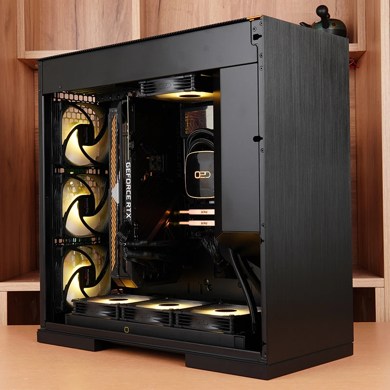 Geometric Future кутия Case EATX - Model 8 Dharma Black/Gold - Image 2