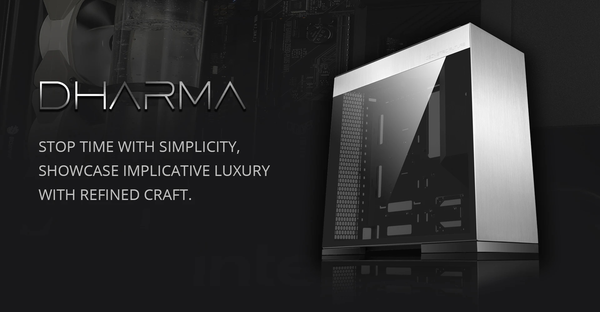 Geometric Future кутия Case EATX - Model 8 Dharma Black/Gold - Image 7