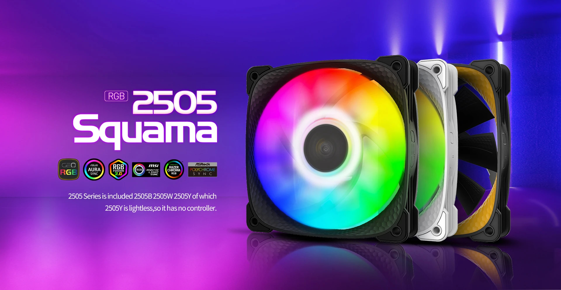 Geometric Future Комплект вентилатори Fan Pack 3-in-1 - Squama 2505Y - Image 7