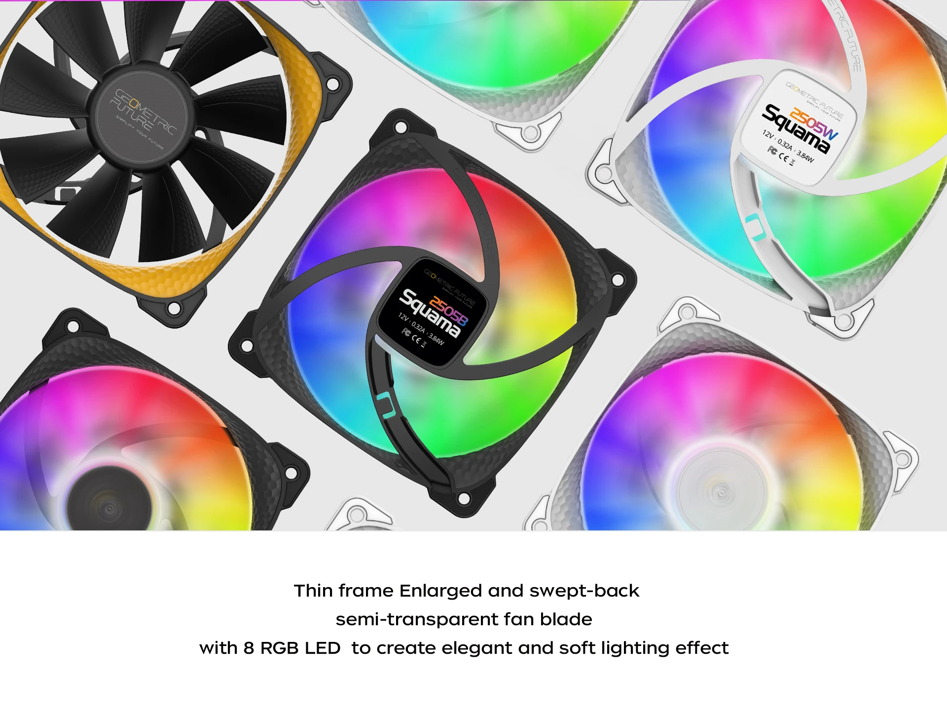 Geometric Future Комплект вентилатори Fan Pack 3-in-1 - Squama 2505Y - Image 9