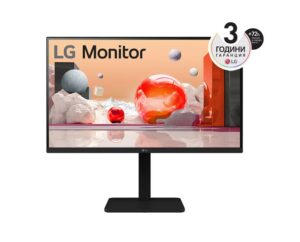 Монитор, LG 27BA550-B, 27" IPS LED AG, 5ms GTG, 1300:1, 250cd/m2, Full HD 1920x1080, 100Hz, sRGB 99%, Usb Hub, D-Sub, Display Port, HDMI, Speakers 2Wx2, Reader Mode, Tilt, Swivel, Height Adjustable, Pivot, LG Switch app, Headphone Out, Black