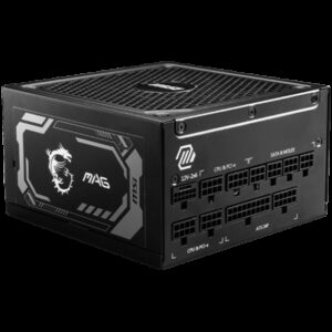 MSI MAG A1000GL PCIE5 1000W 80 Plus Gold 135mm Fluid Dynamic Bearing Fan Protections: OCP/OVP/OPP/OTP/SCP/UVP Dimensions: 150mmx150mmx86mm