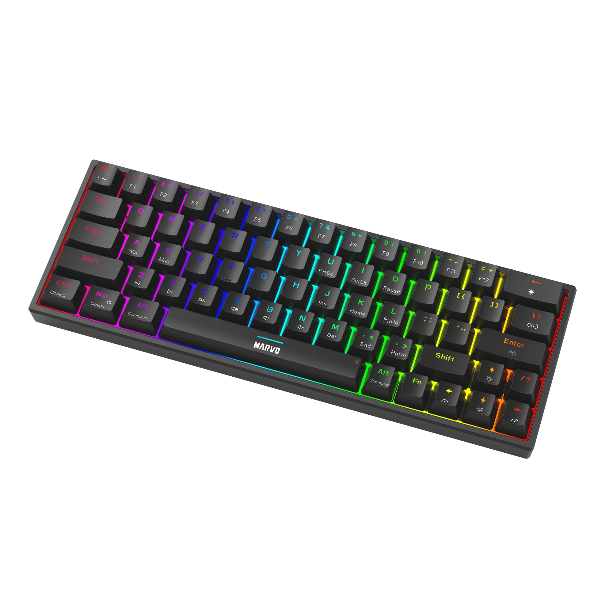 Marvo геймърска клавиатура Gaming Mechanical keyboard Shogo 63 - TKL, 63 keys - KG955 - Image 4