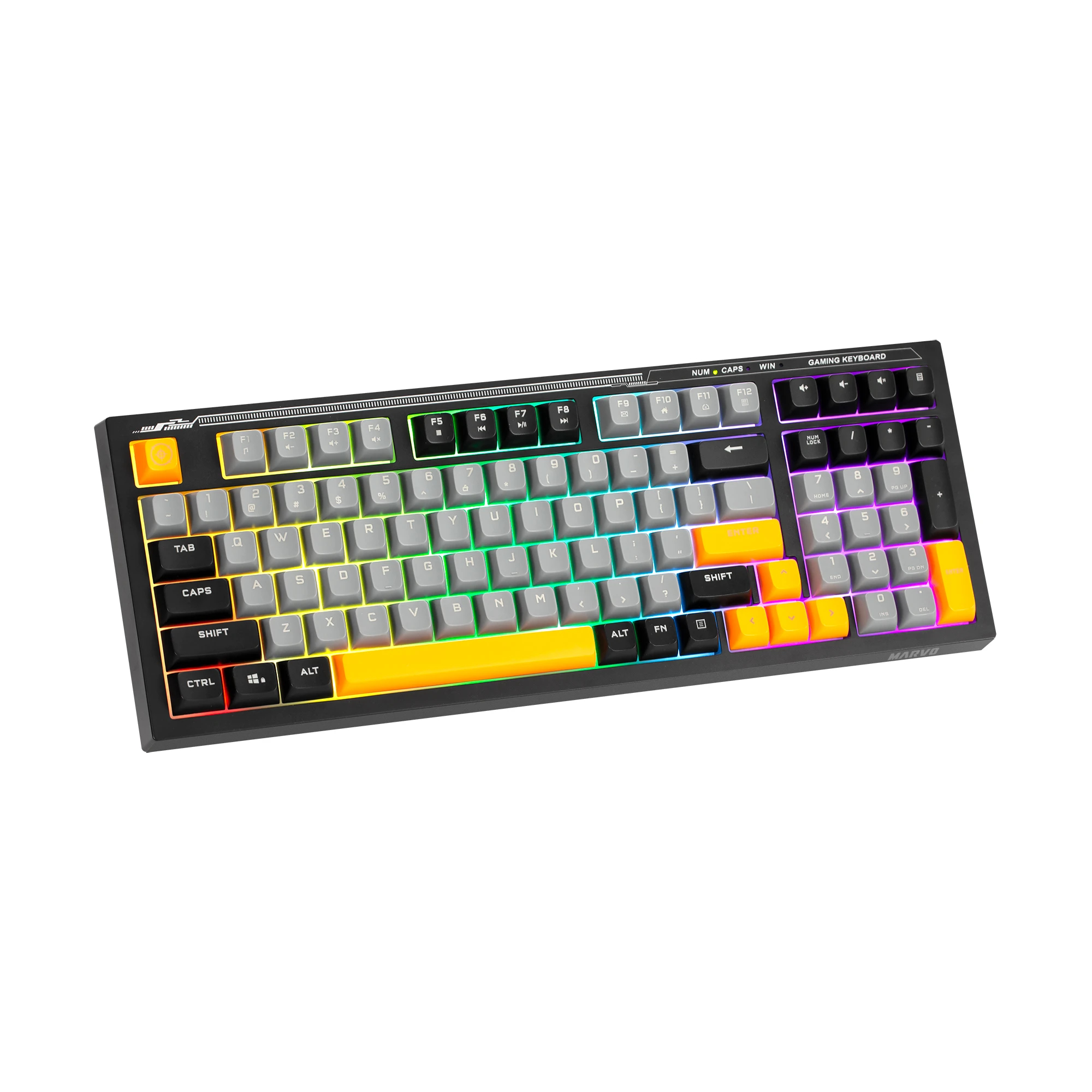 Marvo геймърска клавиатура Gaming Keyboard Soldat S50B - Rainbow, 98 keys - MARVO-K638B - Image 5