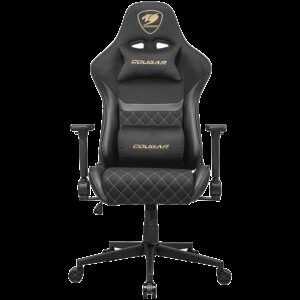 COUGAR Gaming chair Armor One V2 Gold F Breathable PVC Leather Classic high-back design Adjustable Design 4D Folding Armrests Recliner system 90°~155°