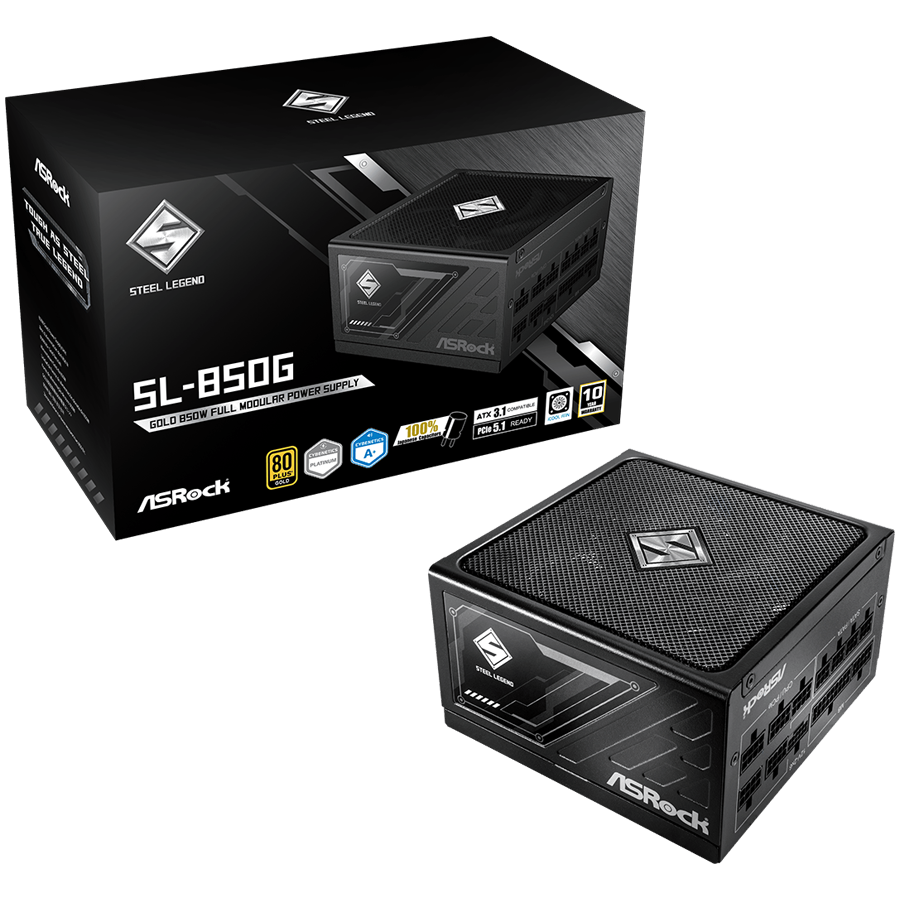 Asrock SL-850G 850W 80 Plus GOLD Fully Modular PSU Japanese Capacitors
