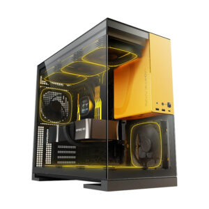 Geometric Future кутия Case EATX - Model 5 Black/Yellow - 5 x 140 mm aRGB fans included