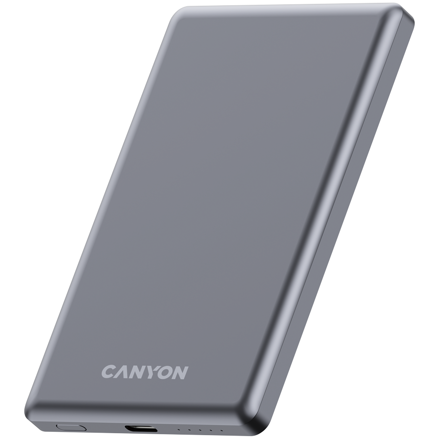 CANYON power bank OnPower 505 slim Magsafe 5000 mAh PD20W Dark Grey - Image 2