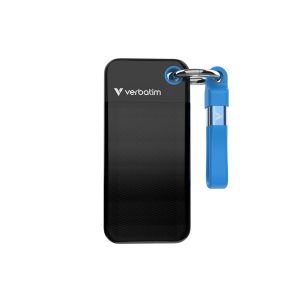 Твърд диск, Verbatim Pocket SSD USB 3.2 Gen 2 2TB Black/Blue