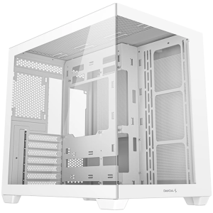 DeepCool CG530 WH Mid Tower Mini-ITX/Micro-ATX/ATX Rear Connector support 2xUSB3.0 1xUSB 2.0 1xAudio Tempered Glass Mesh Panel White R-CG530-WHNDA0-G-1