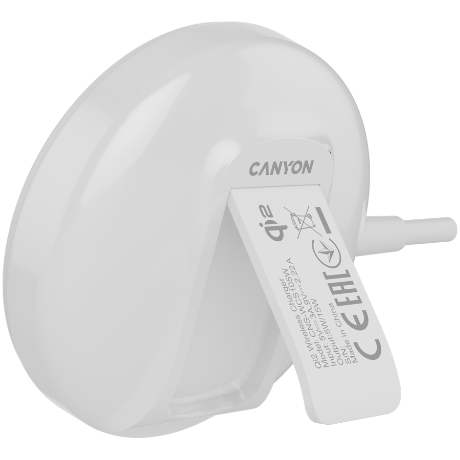 CANYON wireless charger WS-105 15W Qi2 White - Image 4