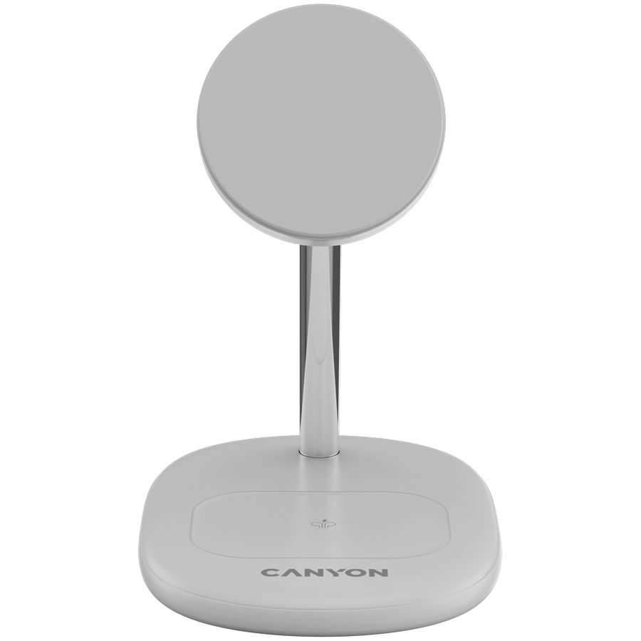 CANYON wireless charger WCS-205 15W Qi2 2in1 White - Image 2