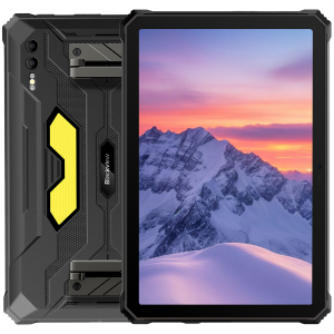 Blackview Active 10 Pro Rugged Tab 12GB/512GB 10.95-inch FHD+1920x1200 IPS 90Hz Corning Glass 3 MT6878 Octa-core 50MP Front/108MP-20MP Rear Camera infared nught vision 30000mAh 55W FC Android 14 NFC Fingerprint MIL-STD-810H Black