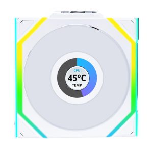 Вентилатор Lian Li UNI FAN SL Wireless LCD Reverse Blade ARGB PWM - 120 mm Бял