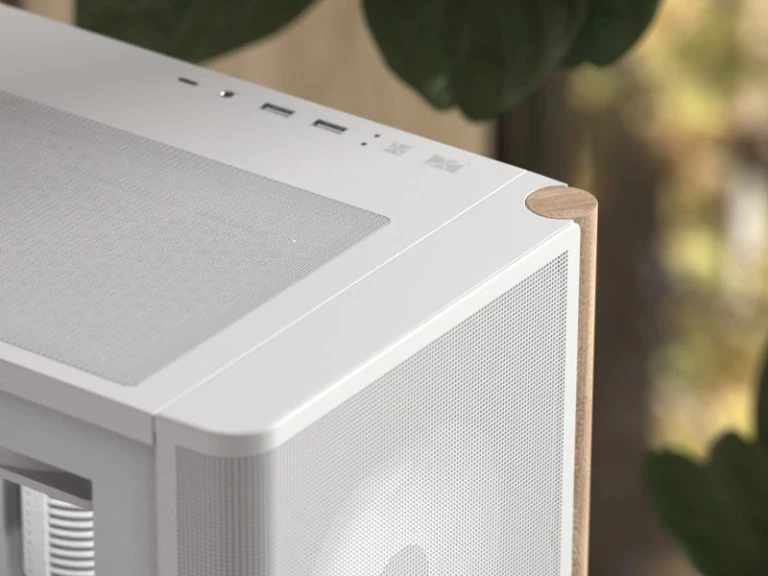AeroCool кутия Case ATX - D501A White, Addressable RGB, Wood - Image 9