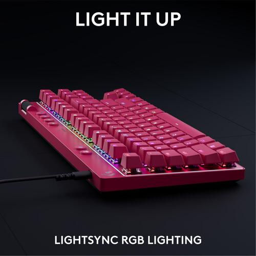 Геймърска механична клавиатура Logitech G Pro X RAPID TKL Magenta - Tactile Switch - Image 6
