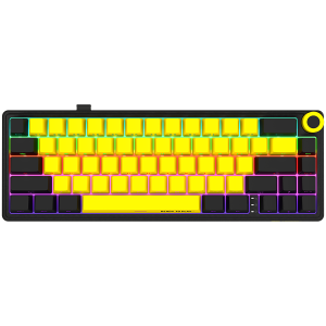 LORGAR KBP70MW Wireless 65% Mechanical Gaming Keyboard Pro Black/yellow EN layout