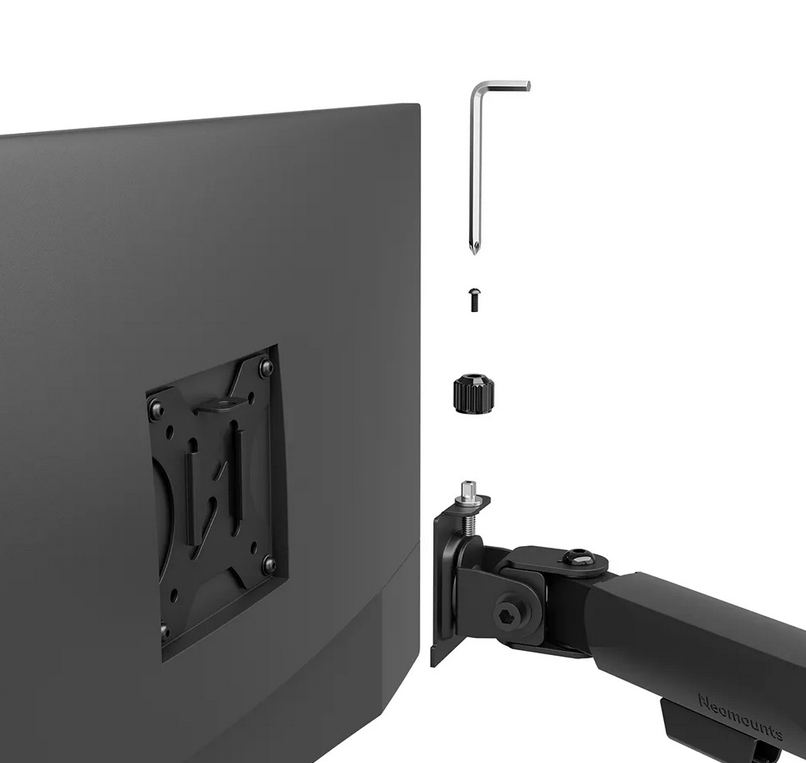 Стойка, Neomounts Nero Single Flat Screen Desk Mount (phone holder+Quick-fix clamp/grommet) - Image 9