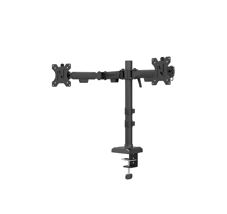 Стойка, Neomounts Nero Double Flat Screen Desk Mount (phone holder+Quick-fix clamp/grommet) - Image 2