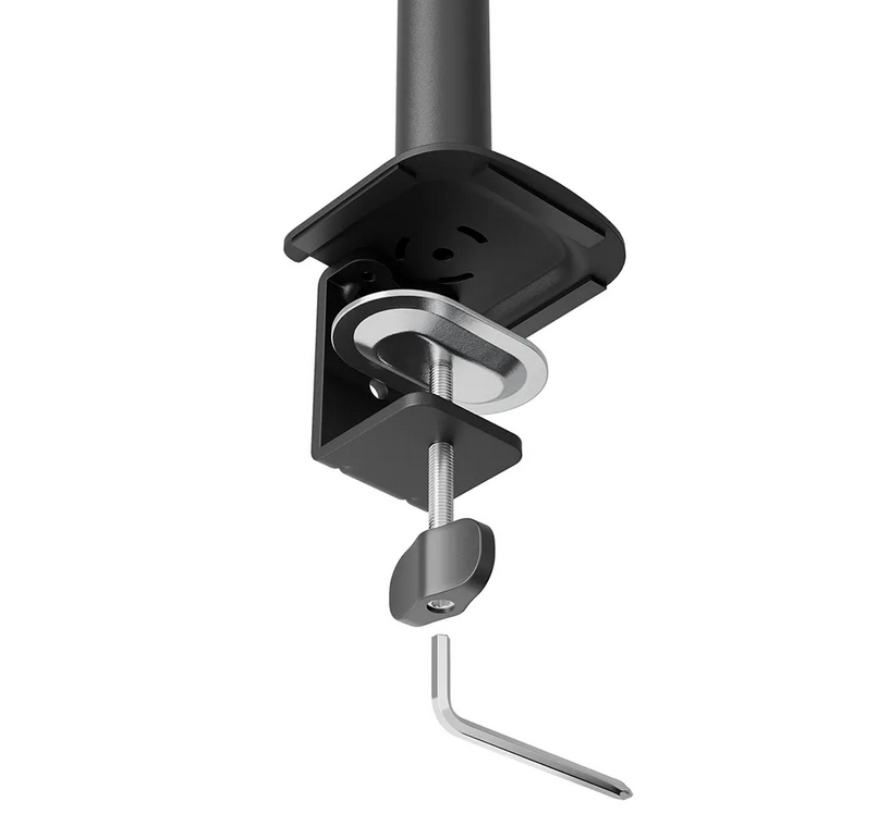 Стойка, Neomounts Nero Double Flat Screen Desk Mount (phone holder+Quick-fix clamp/grommet) - Image 5