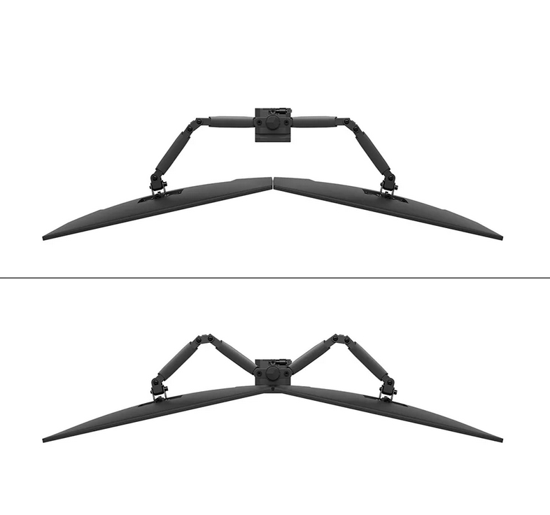 Стойка, Neomounts Nero Double Flat Screen Desk Mount (phone holder+Quick-fix clamp/grommet) - Image 9