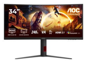 AOC CU34G4Z 34inch 3440x1440 1ms 2xHDMI DP USB Black/Red