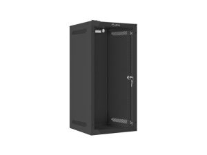 Комуникационен шкаф, Lanberg rack cabinet 10" wall-mount 12U/280x310 (flat pack) with glass door black