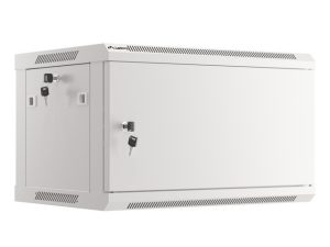 Комуникационен шкаф, Lanberg rack cabinet 19" wall-mount 6U/600x450 for self-assembly with metal door grey (flat pack)