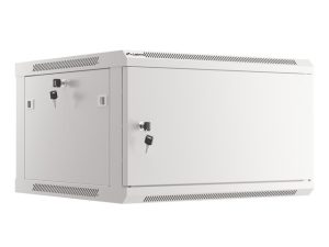 Комуникационен шкаф, Lanberg rack cabinet 19" wall-mount 6U/600x600 for self-assembly with metal door grey (flat pack)