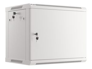 Комуникационен шкаф, Lanberg rack cabinet 19" wall-mount 9U/600x450 for self-assembly with metal door grey (flat pack)