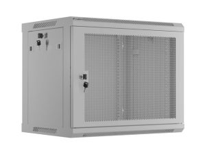 Комуникационен шкаф, Lanberg rack cabinet 19" wall-mount 9U/600x450 with perforated door grey (flat pack)