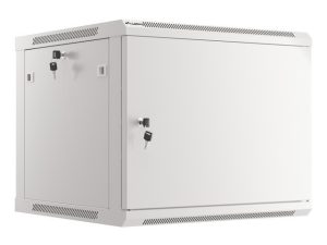 Комуникационен шкаф, Lanberg rack cabinet 19" wall-mount 9U/600x600 for self-assembly with metal door grey (flat pack)