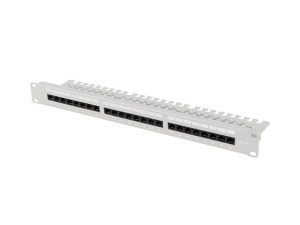 Пач панел, Lanberg patch panel 24 port 1U 19" CAT.6a utp with cable organizer grey