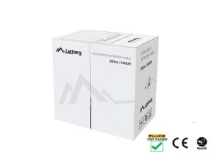 Кабел, Lanberg LAN cable CAT.5e utp 305m solid cu black fluke