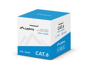 Кабел, Lanberg LAN cable CAT.6 sftp 305m solid cu grey cpr + fluke passed