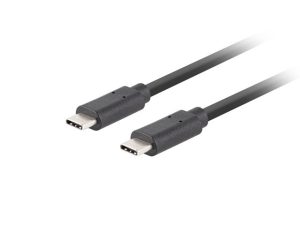 Кабел, Lanberg USB-C M/M 3.1 gen 2 cable 0.5m 10GB/s pd100w black