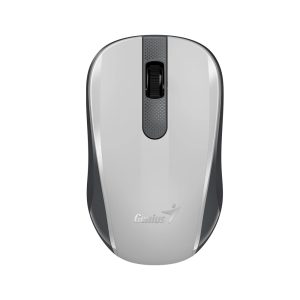 Genius безжина безшумна мишка Wireless Silent Mouse - NX-8008S White+Gray - Silent, 2.4GHz