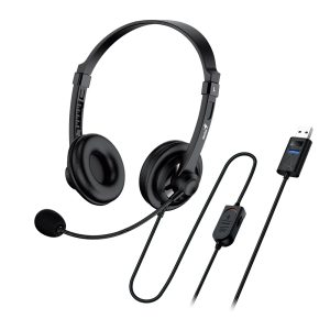 Genius слушалки с микрофон Headset HS-230U - USB, Mic, Black
