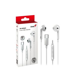 Genius слушалки тапи In-ear Earbuds HS-M365 - USB-C, White
