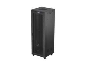 Комуникационен шкаф, Lanberg rack cabinet 19" free-standing 47U/800X800 (FLAT PACK) with mesh door LCD black