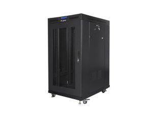 Комуникационен шкаф, Lanberg rack cabinet 19" free-standing 22U/800x1000 (flat pack) with mesh door lcd black v2