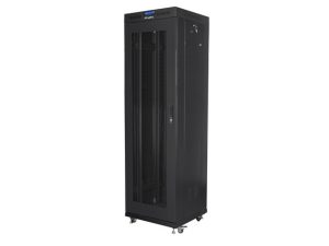 Комуникационен шкаф, Lanberg rack cabinet 19" free-standing 42U/600x600 (flat pack) with mesh door lcd black v2