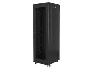 Комуникационен шкаф, Lanberg rack cabinet 19" free-standing 42U/600x800 (flat pack) with mesh door black