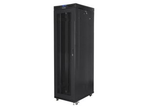 Комуникационен шкаф, Lanberg rack cabinet 19" free-standing 47U/800x1000 (flat pack) with mesh door lcd black v2