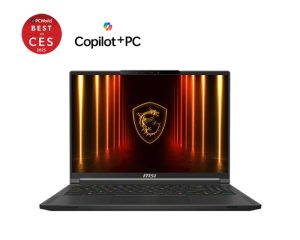Лаптоп, MSI Stealth A16 AI+ A3XWHG, NVIDIA GeForce RTX 5070 Ti 12GB GDDR7 992 AI TOPS, AMD Ryzen AI 9 HX 370 (12C, 24T, Up to 5.1 GHz 24 MB L3), 16" 16:10 QHD+ (2560x1600) OLED, 240hz, 1ms, 32GB DDR5 LPDDR5x-7500, 2TB  PCIe Gen4x4 SSD, Wi-Fi 7, Windows 11 Home