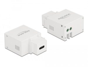 Модул Delock, USB-C порт за зареждане, За монтаж на панел Keystone